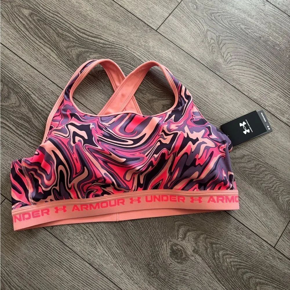 Under Armour Women's Pink and Purple Sports Bra